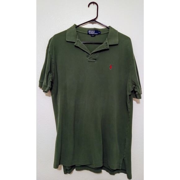 Polo Ralph Lauren Mens Shirt Olive Green SZ L | Classic Fit Cotton Preppy Y2K - Picture 2 of 5
